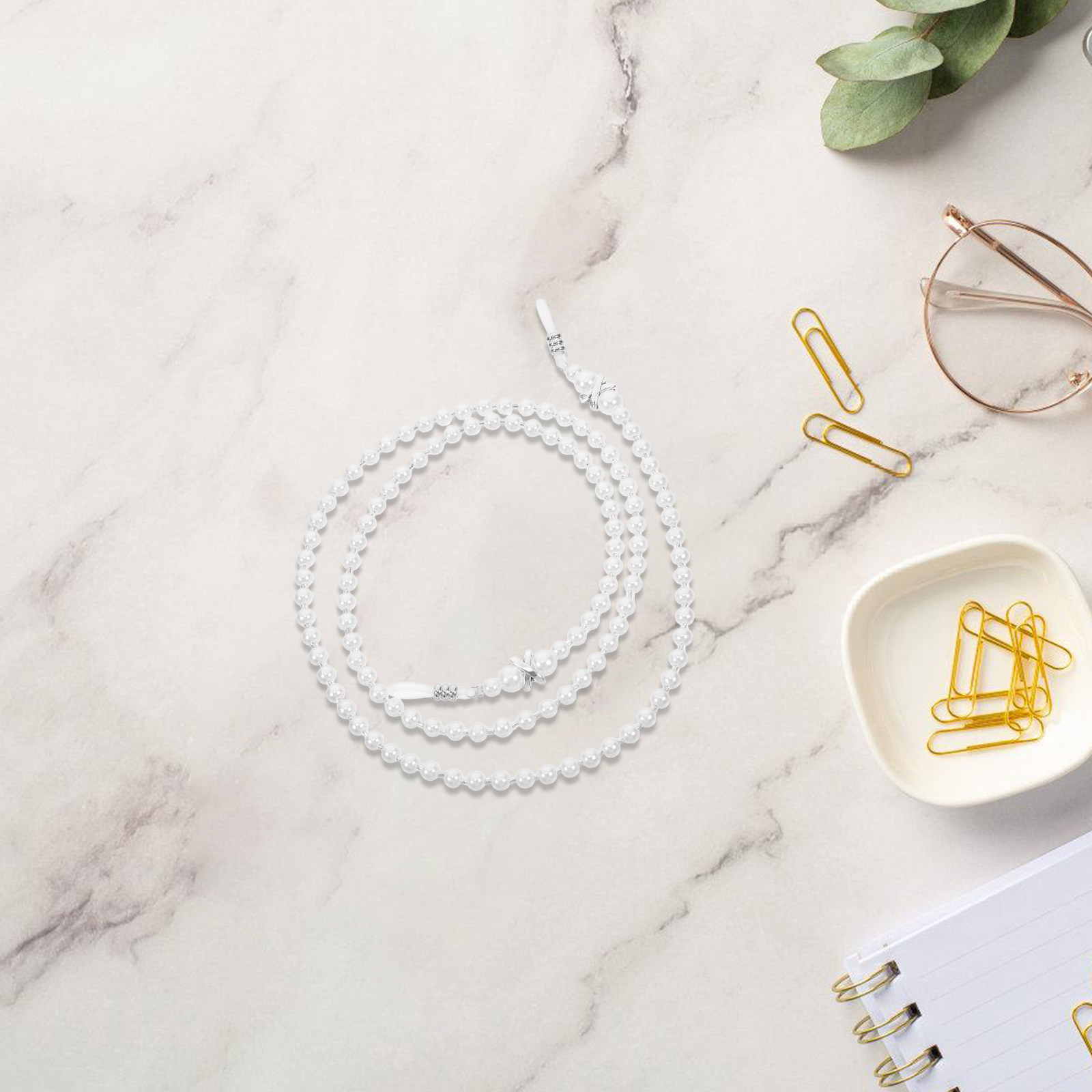 Mask Chain Holder - Parelbrilketting met kralen, antislip brilhouder, zonnebril-